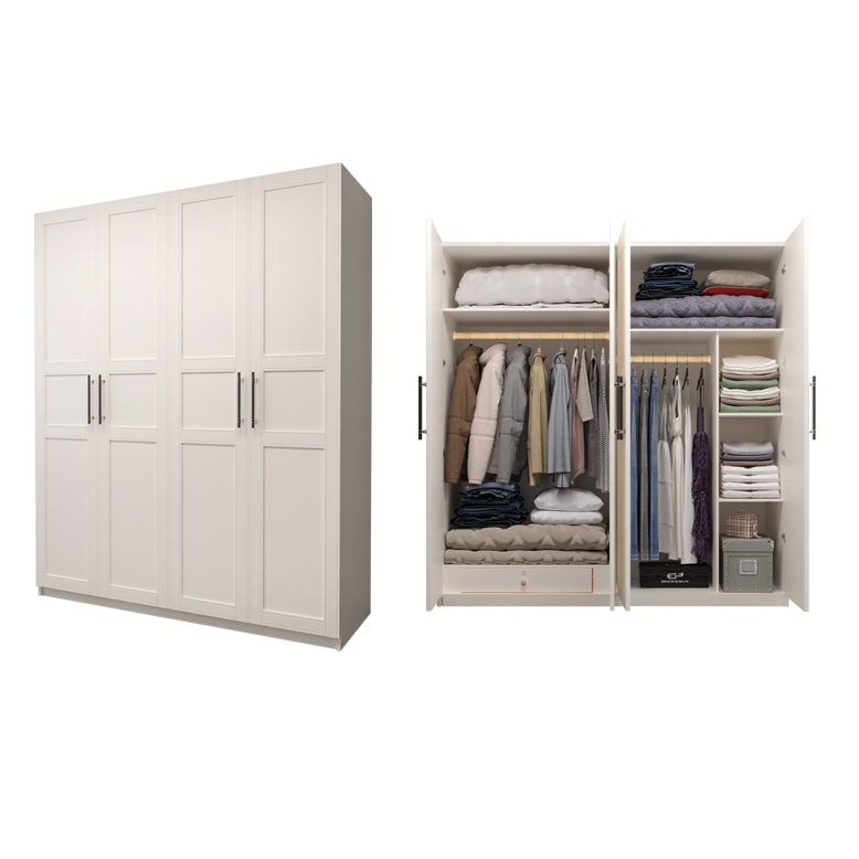 Modern Wardrobe Armoire Engineer Wood Armoire with Door for Bedroom 55"L x 20"W x 79"H Clearhalo 'Armoires & Wardrobes' 'armoires_wardrobes' 'Bedroom Furniture' 'furn' 'furn_armoires_wardrobes' 'Furniture' 6063901
