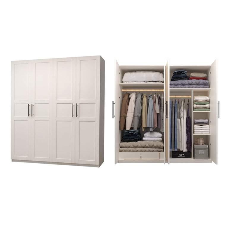 Modern Wardrobe Armoire Engineer Wood Armoire with Door for Bedroom 63"L x 20"W x 79"H Clearhalo 'Armoires & Wardrobes' 'armoires_wardrobes' 'Bedroom Furniture' 'furn' 'furn_armoires_wardrobes' 'Furniture' 6063903