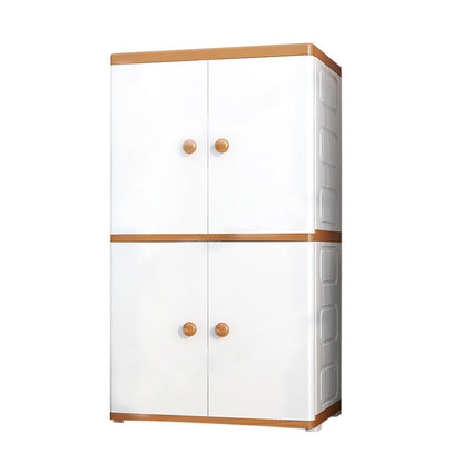 Contemporary Style Wardrobe Armoire Plastic Non-Hanging Armoire with Door