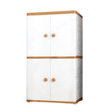 Contemporary Style Wardrobe Armoire Plastic Non-Hanging Armoire with Door