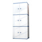 Contemporary Style Wardrobe Armoire Plastic Non-Hanging Armoire with Door