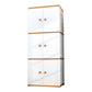 Contemporary Style Wardrobe Armoire Plastic Non-Hanging Armoire with Door