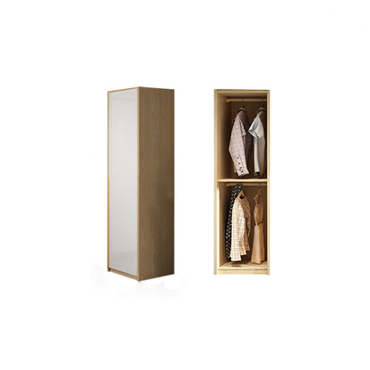 Contemporary Style Wardrobe Armoire Wood Armoire with Garment Rod for Bedroom