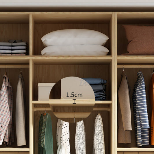 Contemporary Style Wardrobe Armoire Wood Armoire with Garment Rod for Bedroom