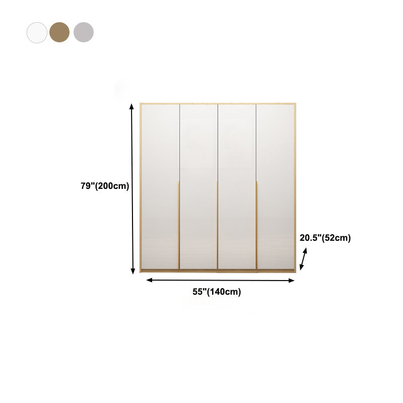 Contemporary Style Wardrobe Armoire Wood Armoire with Garment Rod for Bedroom
