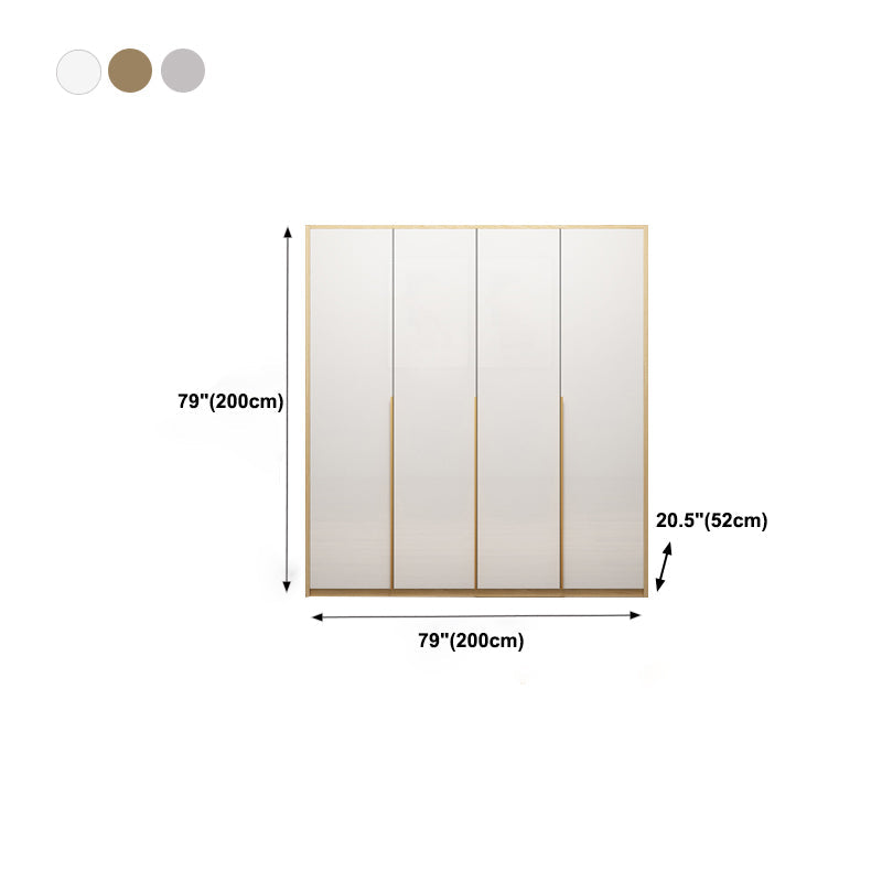 Contemporary Style Wardrobe Armoire Wood Armoire with Garment Rod for Bedroom