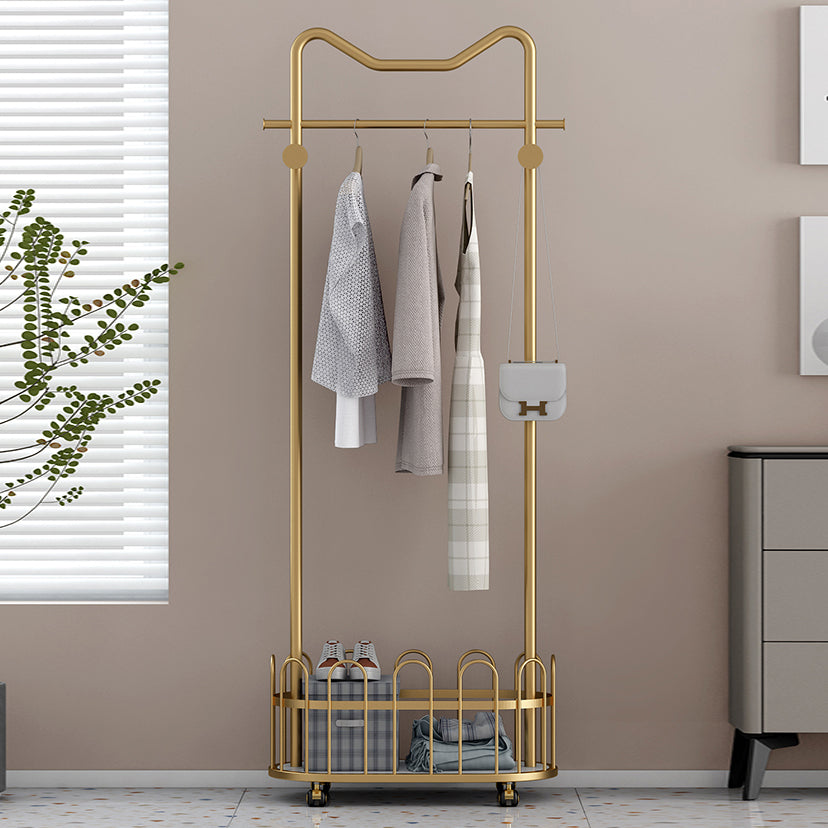 Zeitgenössische Schicht -Rack -Kleiderhaken Metallbedeckungsregal mit Lagerung