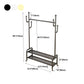 Industrial Style Coat Rack Metal Free Standing Hooks Design Coat Rack on Wheels