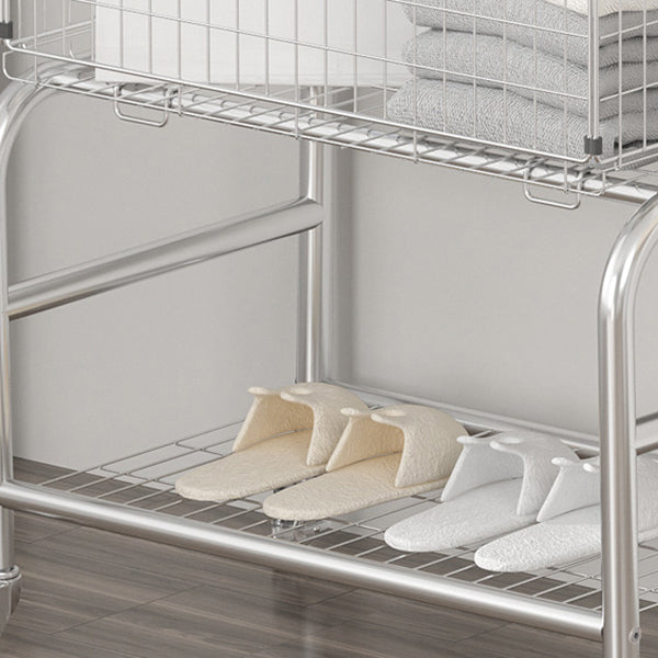 Glam Metallic Coat Hanger Free Standing Movable Coat Rack for Bedroom ...
