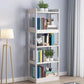Modem Solid Wood Bookshelf Etagere Bookshelf 62.2" H X 11" W with Rectangular Shelves