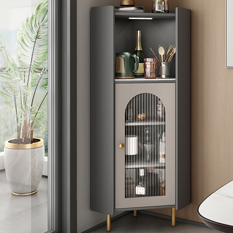 Sideboard di vetro moderni 55 "H tavolo da buffet regolabile per scaffalature regolabili