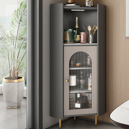 Sideboard di vetro moderni 55 "H tavolo da buffet regolabile per scaffalature regolabili