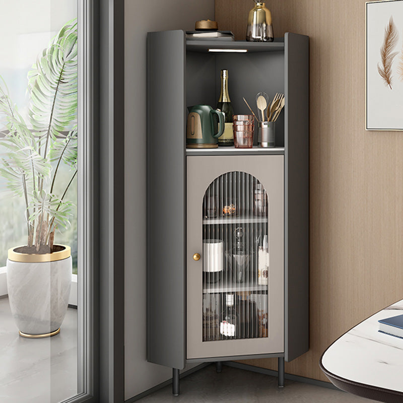 Sideboard di vetro moderni 55 "H tavolo da buffet regolabile per scaffalature regolabili