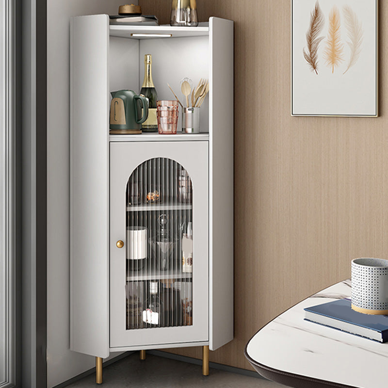 Sideboard di vetro moderni 55 "H tavolo da buffet regolabile per scaffalature regolabili