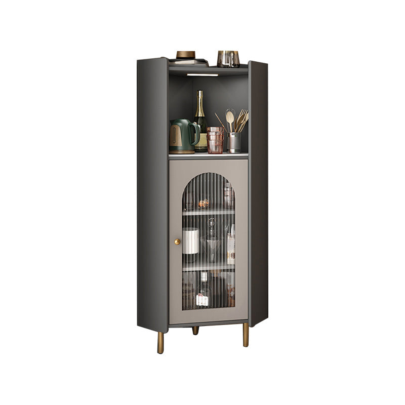 Sideboard di vetro moderni 55 "H tavolo da buffet regolabile per scaffalature regolabili