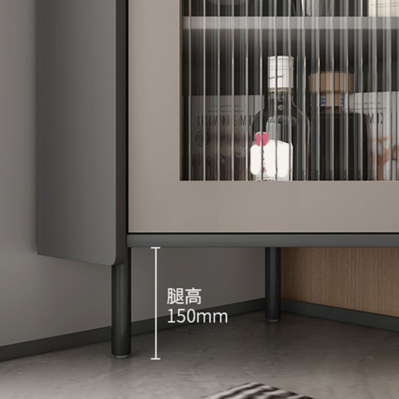 Sideboard di vetro moderni 55 "H tavolo da buffet regolabile per scaffalature regolabili