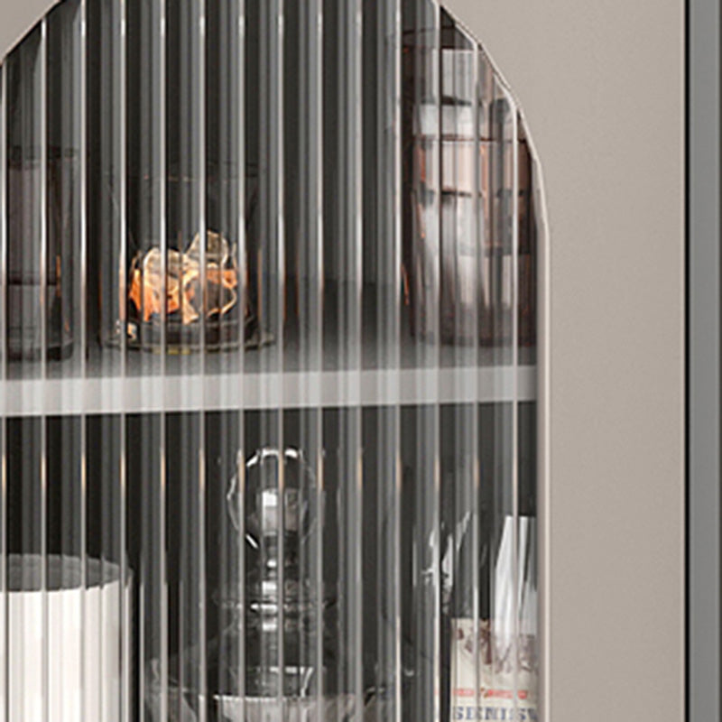 Sideboard di vetro moderni 55 "H tavolo da buffet regolabile per scaffalature regolabili