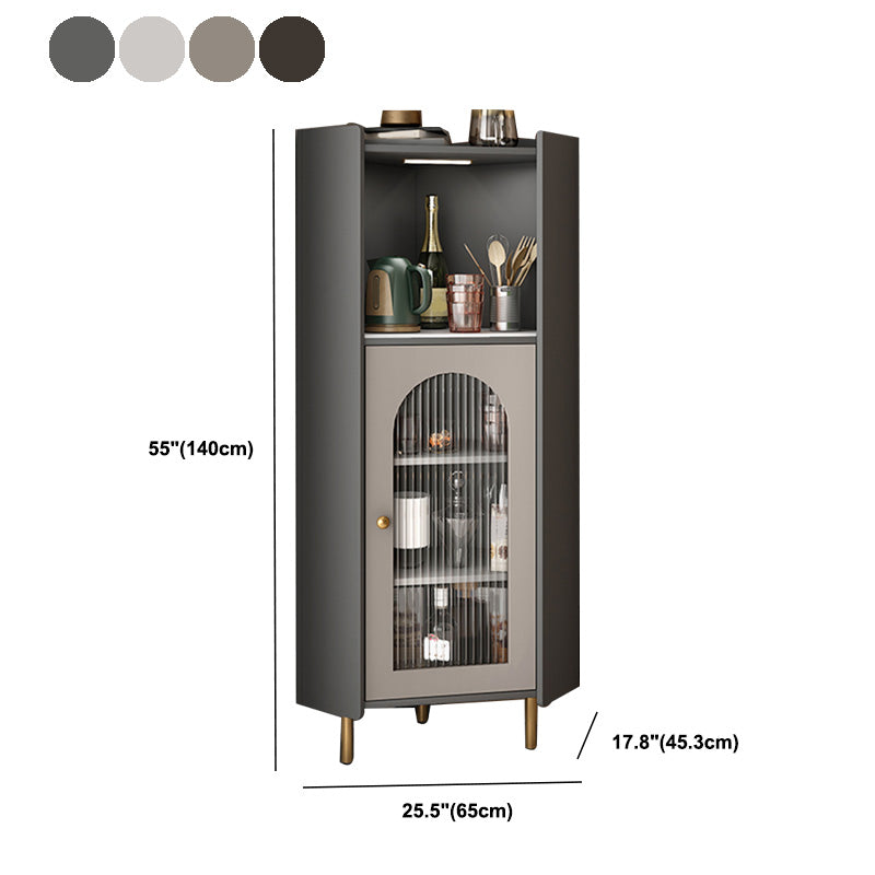 Sideboard di vetro moderni 55 "H tavolo da buffet regolabile per scaffalature regolabili