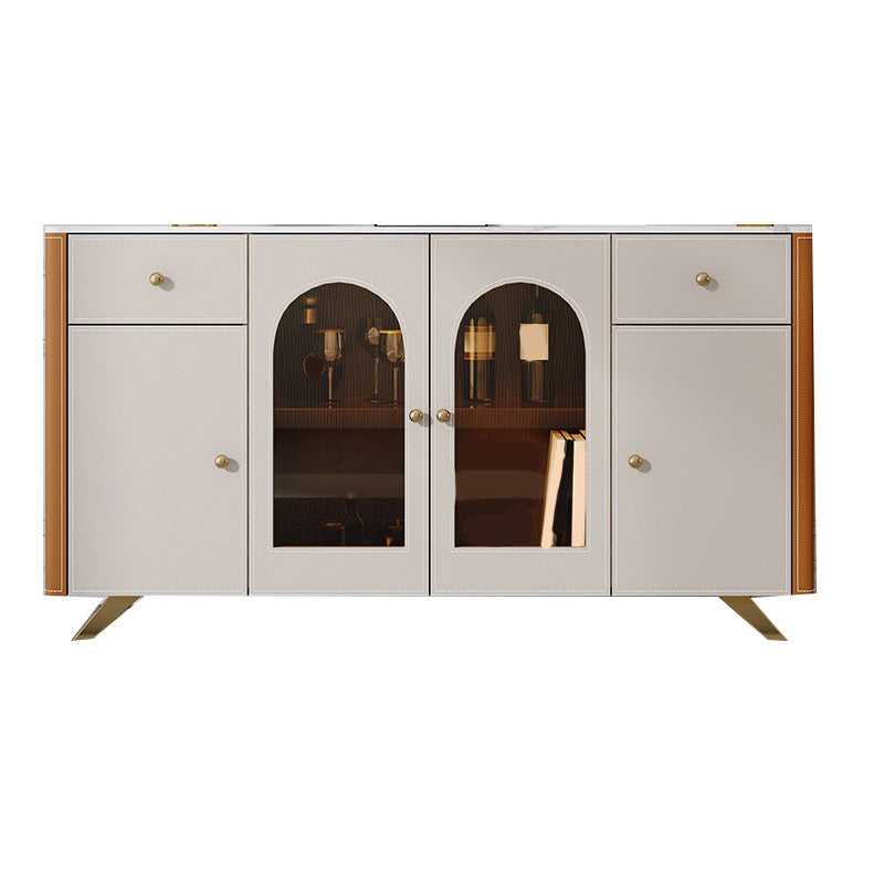 Moderno sideboard buffet a 2-catro e tavolo a buffet a 4 porte con luci a LED