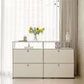 13.8"W Sideboard Table Modern White Engineered Wood Credenza for Home