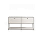 13.8"W Sideboard Table Modern White Engineered Wood Credenza for Home