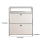 13.8"W Sideboard Table Modern White Engineered Wood Credenza for Home
