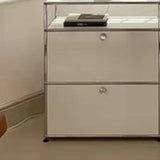 Server da pranzo in legno ingegnerizzato in ingegnerizzazione ingegnerizzato in ingegnerizzazione bianca moderna con base in metallo