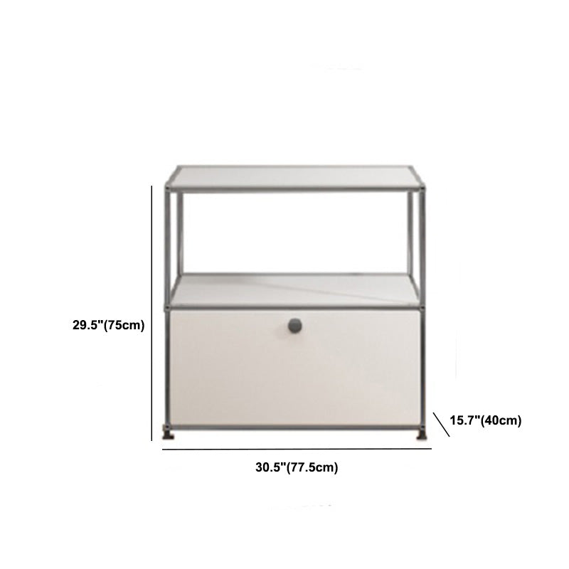 Server da pranzo in legno ingegnerizzato in ingegnerizzazione ingegnerizzato in ingegnerizzazione bianca moderna con base in metallo