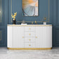 Glam Buffet Sideboard a 4 cassetti e mobili a 2 porte a buffet, 16 "W x 31" H