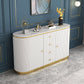 Glam Buffet Sideboard a 4 cassetti e mobili a 2 porte a buffet, 16 "W x 31" H