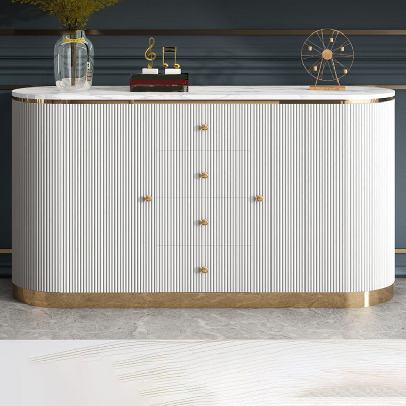Glam Buffet Sideboard a 4 cassetti e mobili a 2 porte a buffet, 16 "W x 31" H