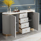 Glam Buffet Sideboard a 4 cassetti e mobili a 2 porte a buffet, 16 "W x 31" H