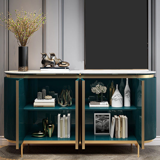 4-Door Buffet Sideboard Glam Cabinets Dining Buffet for Living Room Clearhalo 'buffet_sideboard' 'Buffets & Sideboards' 'furn' 'furn_buffet_sideboard' 'Furniture' 'Kitchen & Dining Furniture' 6065380