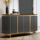 4-Door Buffet Sideboard Glam Cabinets Dining Buffet for Living Room Clearhalo 'buffet_sideboard' 'Buffets & Sideboards' 'furn' 'furn_buffet_sideboard' 'Furniture' 'Kitchen & Dining Furniture' 6065387