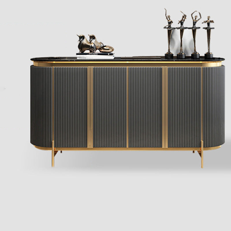 4-Door Buffet Sideboard Glam Cabinets Dining Buffet for Living Room Clearhalo 'buffet_sideboard' 'Buffets & Sideboards' 'furn' 'furn_buffet_sideboard' 'Furniture' 'Kitchen & Dining Furniture' 6065389