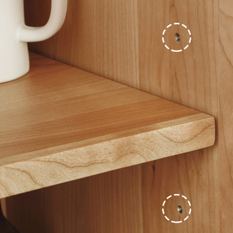 Étagères réglables du buffet moderne en bois massif en bois massif 2 dessinations de dessin