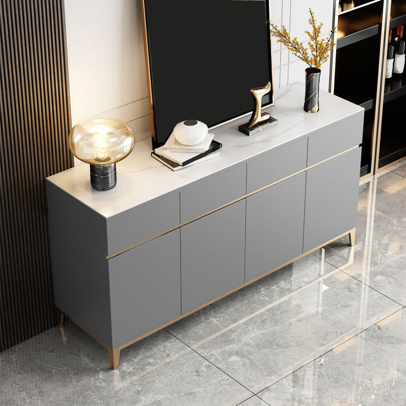 Modern Sideboard Buffet Cabinets Buffet Table with 4-Drawer and 4-Door Clearhalo 'buffet_sideboard' 'Buffets & Sideboards' 'furn' 'furn_buffet_sideboard' 'Furniture' 'Kitchen & Dining Furniture' 6065436