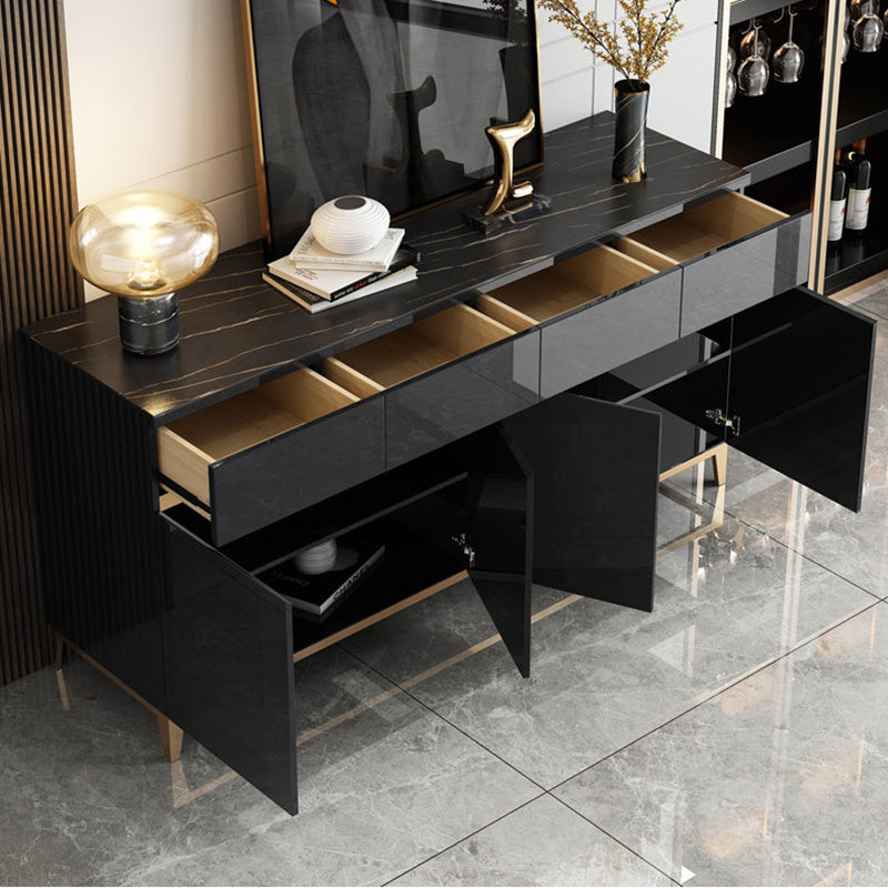 Modern Sideboard Buffet Cabinets Buffet Table with 4-Drawer and 4-Door Clearhalo 'buffet_sideboard' 'Buffets & Sideboards' 'furn' 'furn_buffet_sideboard' 'Furniture' 'Kitchen & Dining Furniture' 6065445