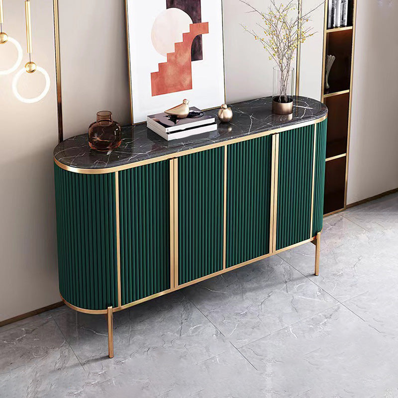 Glam Buffet Sideboard 4-Door Cabinets Dining Buffet for Living Room Green Clearhalo 'buffet_sideboard' 'Buffets & Sideboards' 'furn' 'furn_buffet_sideboard' 'Furniture' 'Kitchen & Dining Furniture' 6065459