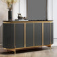 Glam Buffet Sideboard 4-Door Cabinets Dining Buffet for Living Room Clearhalo 'buffet_sideboard' 'Buffets & Sideboards' 'furn' 'furn_buffet_sideboard' 'Furniture' 'Kitchen & Dining Furniture' 6065462