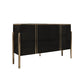 Cabinets Glam Dining Buffet Mirrored Buffet Sideboard with 4-Door Clearhalo 'buffet_sideboard' 'Buffets & Sideboards' 'furn' 'furn_buffet_sideboard' 'Furniture' 'Kitchen & Dining Furniture' 6065482