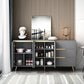 Gemanipuleerde houten sideboard tafel modern buffet dressoir voor keuken