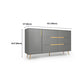 Gemanipuleerde houten sideboard tafel modern buffet dressoir voor keuken