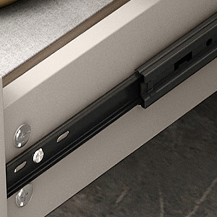 Glam Buffet Server con scaffali regolabili in legno e server di pranzo in pietra