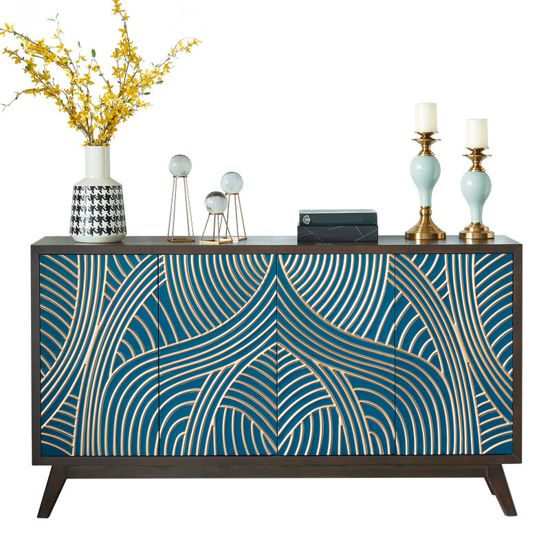 Massivholz -Sideboardtisch mit einstellbaren Regalen moderner Speiseserver