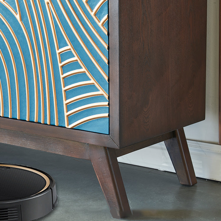 Massivholz -Sideboardtisch mit einstellbaren Regalen moderner Speiseserver