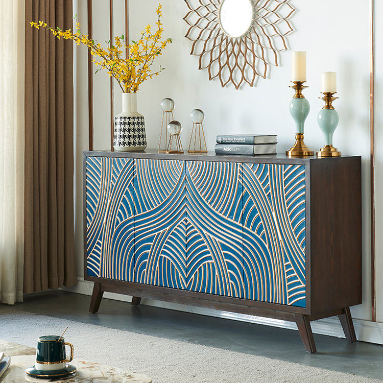 Massivholz -Sideboardtisch mit einstellbaren Regalen moderner Speiseserver