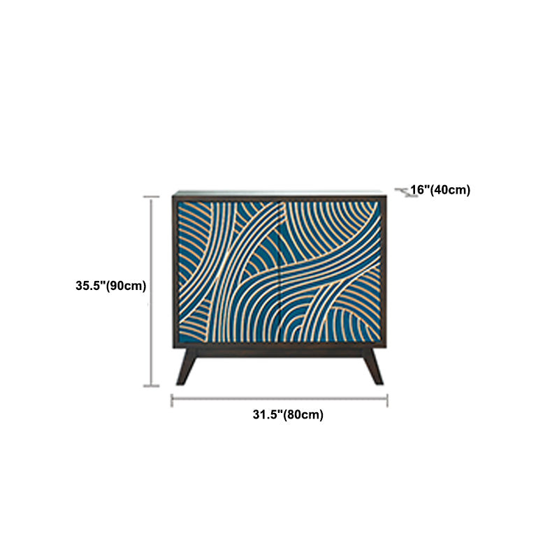 Massivholz -Sideboardtisch mit einstellbaren Regalen moderner Speiseserver