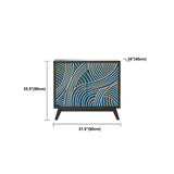 Massivholz -Sideboardtisch mit einstellbaren Regalen moderner Speiseserver