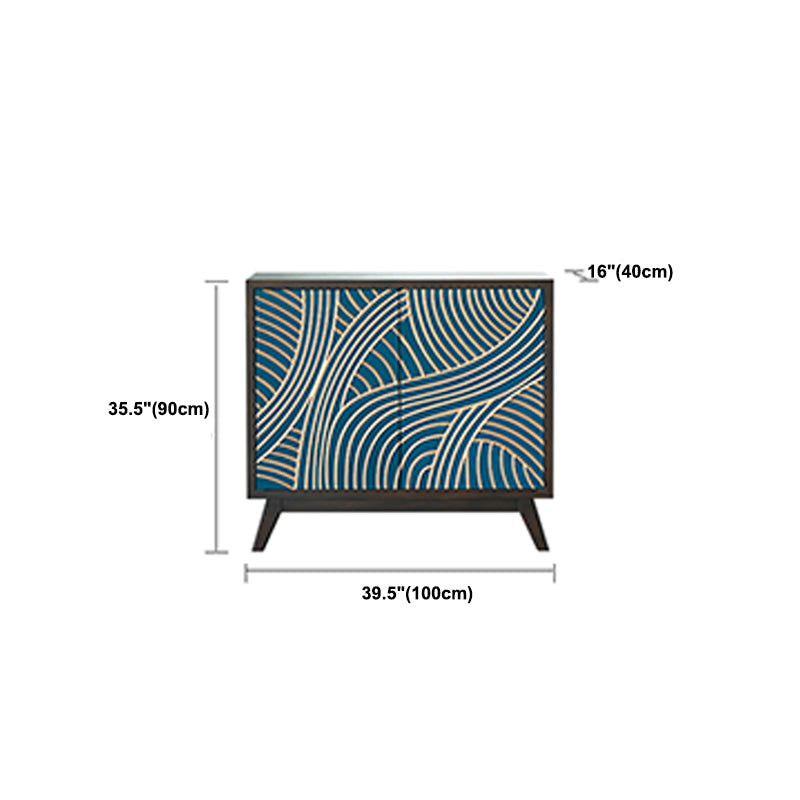 Massivholz -Sideboardtisch mit einstellbaren Regalen moderner Speiseserver